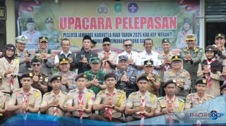 Kapolres Kepulauan Meranti Lepas Puluhan Peserta Jambore Karhutla 2025
